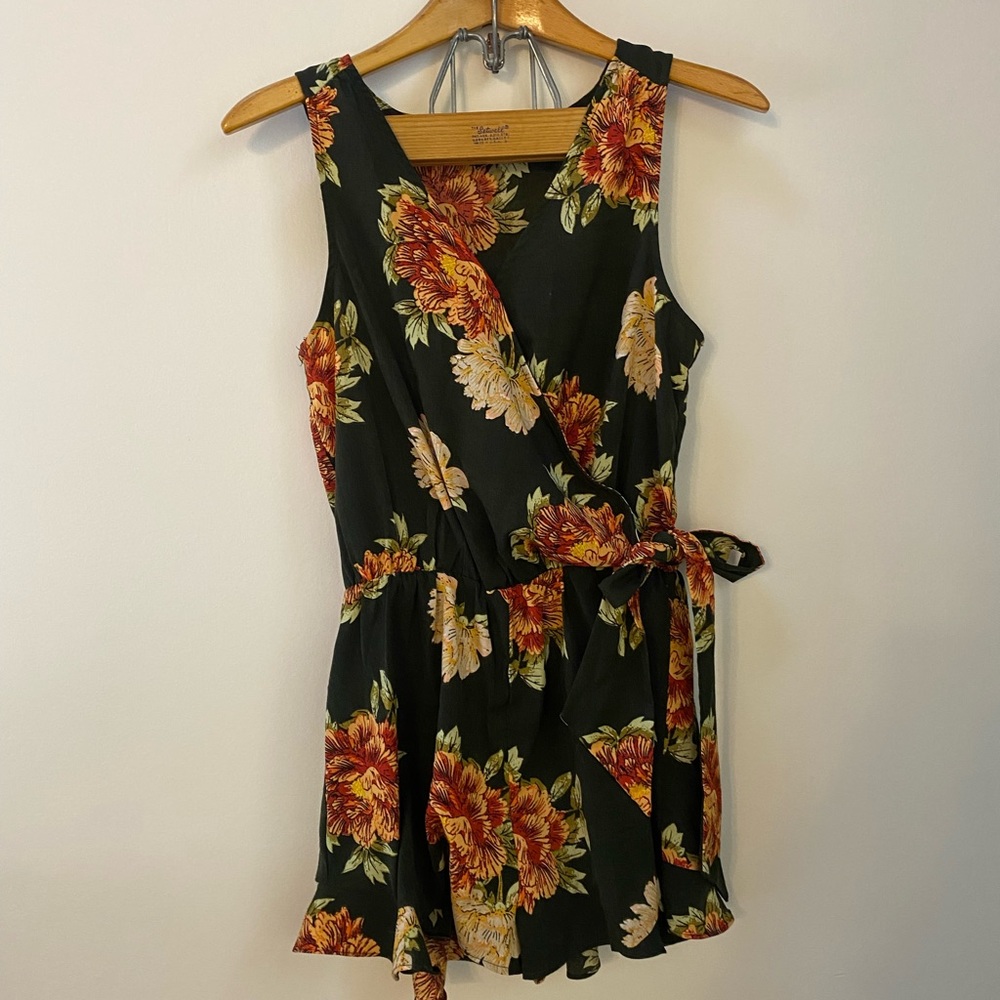 Entro Boho Green Romper Sunflowers | S
